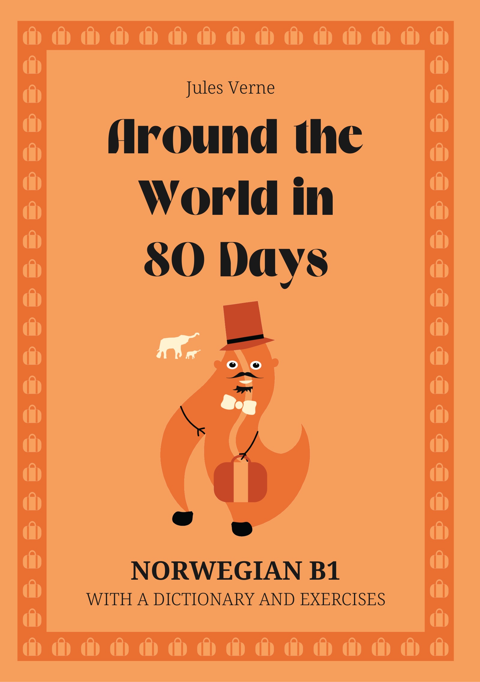 Cover of Around the World in 80 Days – Norwegian B1 graded reader